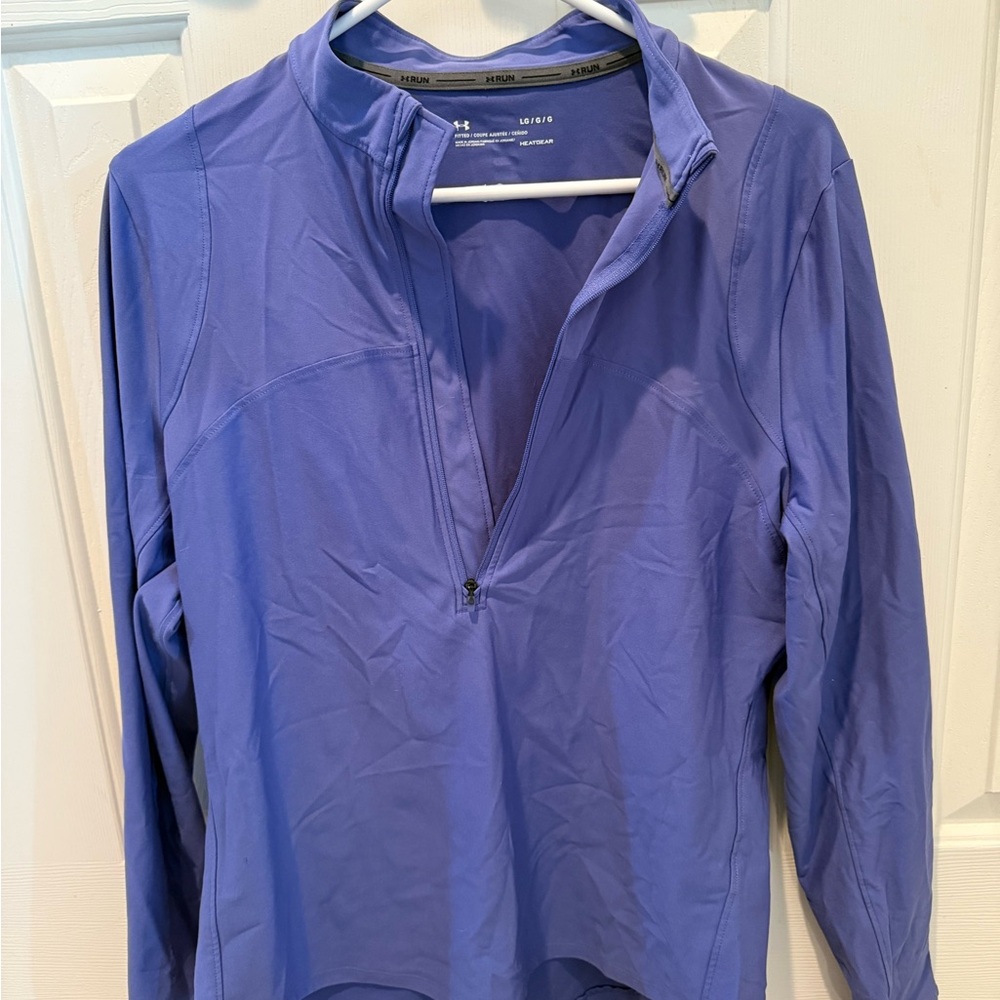 Under Armour Purple Long Sleeve Mandarin Collar Tee